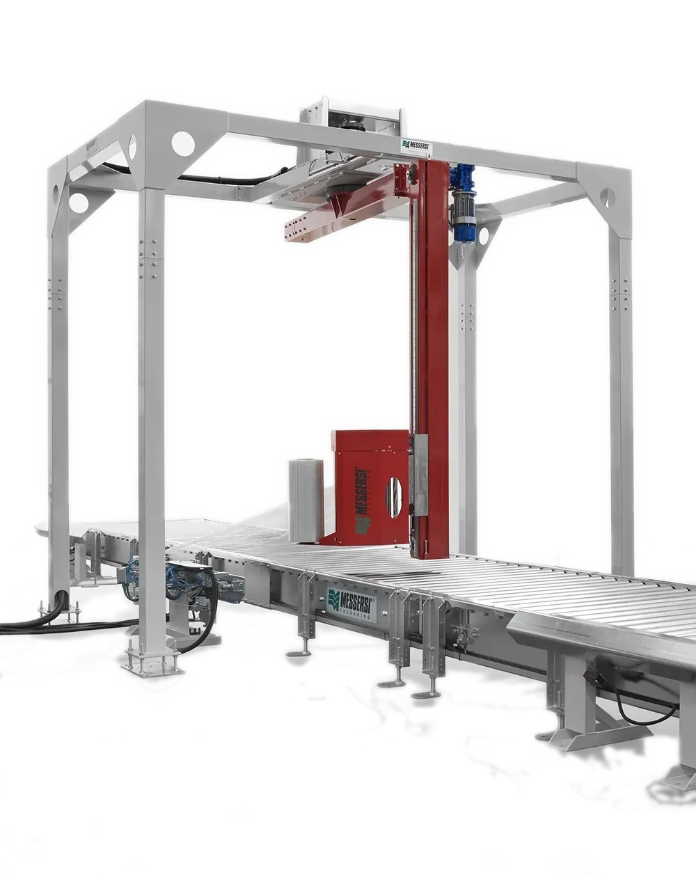 Automatic rotating arm wrapper