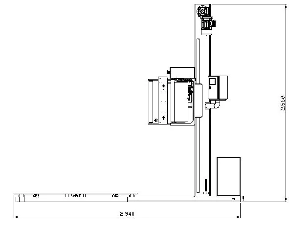 Detail of Semi-automatic turntable wrapper