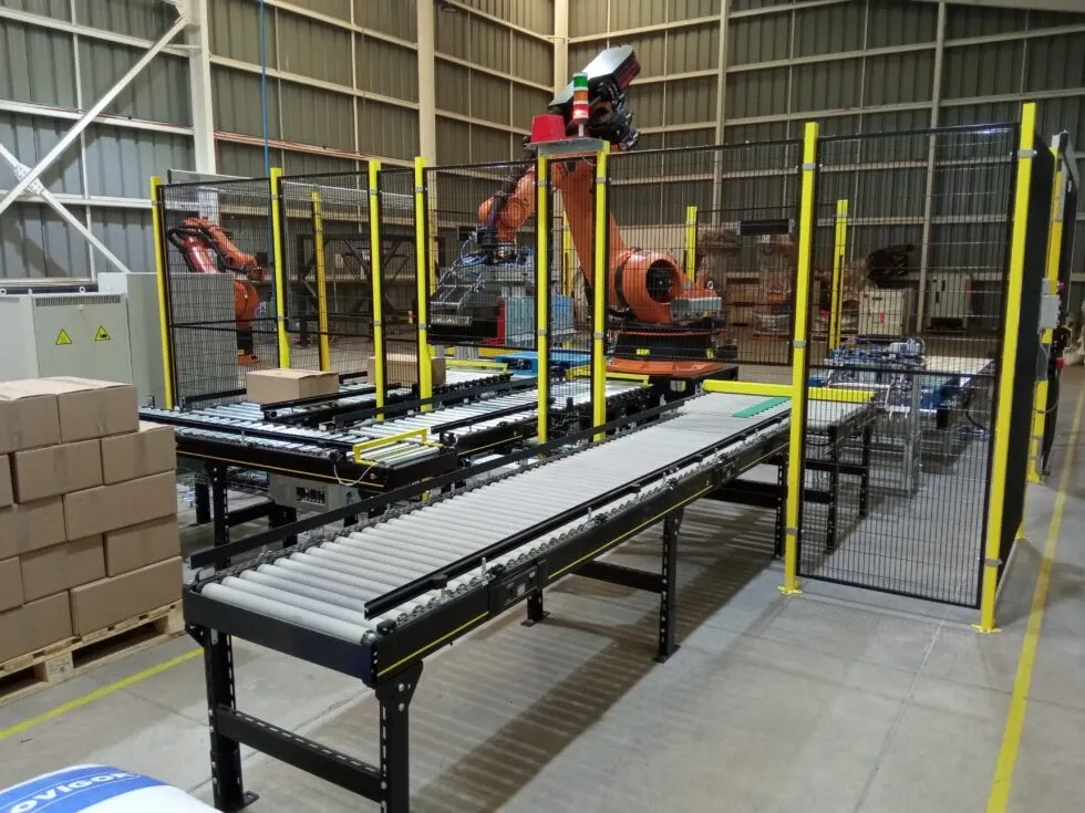 End-of-line installation for the food sector