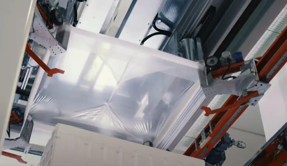 Stretch-Hood-System für das automatische Haubenstretchen von Paletten